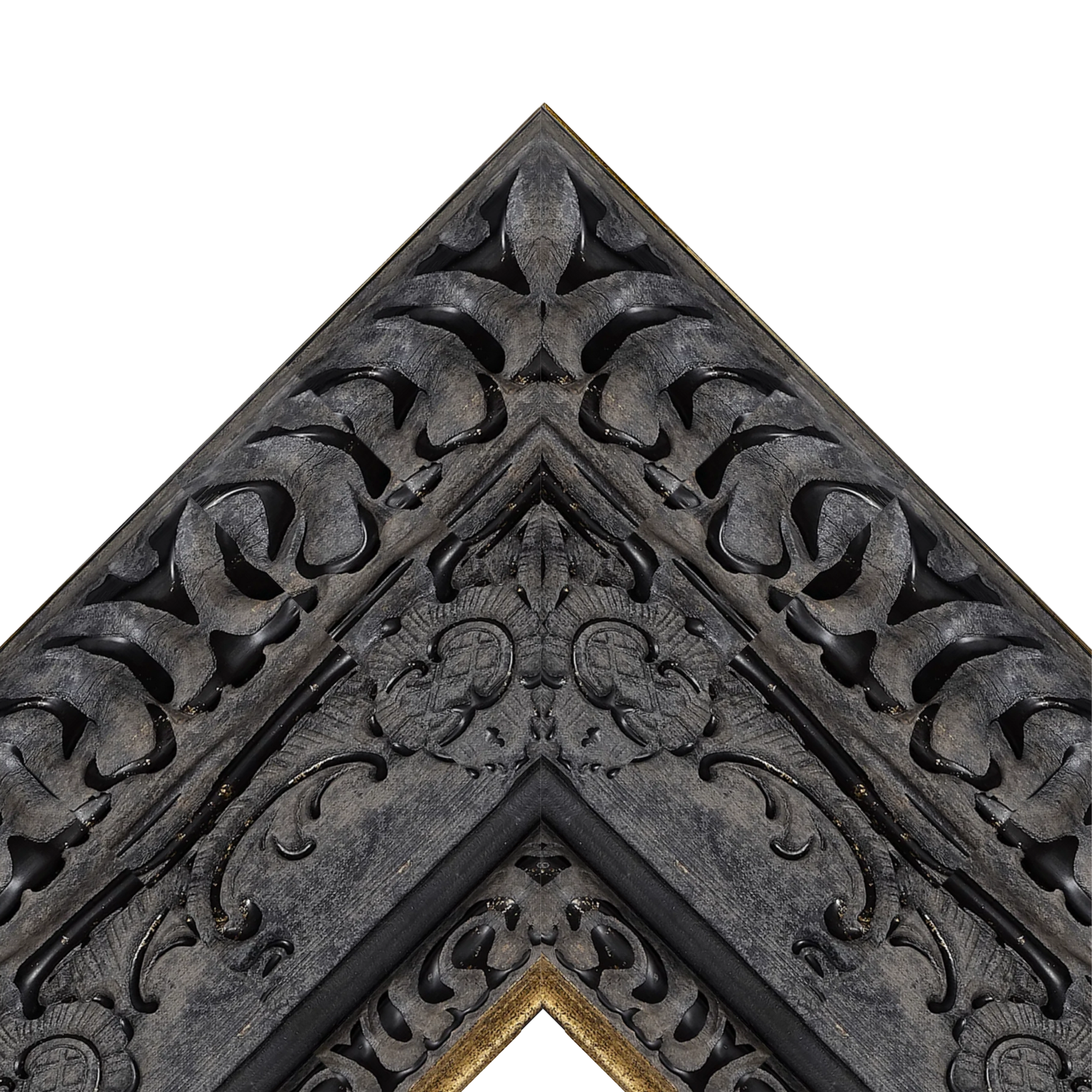 Black & Gold Ornate TV Frame - All TV Brands, Any Size, Custom Fit